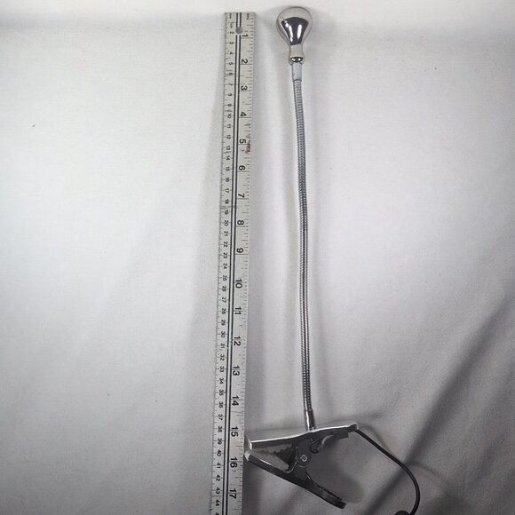 IKEA Jansjo Flexible Gooseneck Lamp Clip On Silver Light Clamp Articulating Spot - Picture 13 of 13